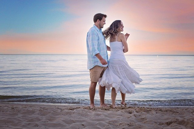 Stel op strand